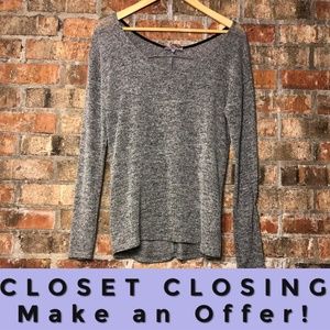 Charlotte Russe light grey long sleeve sweater top